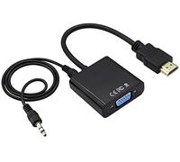 zdyCGTime avec Port Audio 3,5mm Adaptateur VGA Femelle vers HDMI Mâle Câble Audio vidéo,Compatible avec Ordinateur, Bureau, Ordinateur Portable, PC, Moniteur, projecteur, HDTV, AV,Xbox.(VGA F/M)