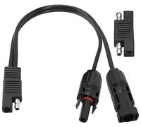 zdyCGTime avec Prise Adaptateur d'inversion de polarité SAE,12AWG SAE à câble Solaire mâle à Femelle,Connecteur photovoltaïque pour Panneau Solaire,Adapté au connecteur Solaire RV.(30cm/1Pièces)