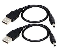 zdyCGTime Câble adaptateur USB 2.0 A mâle vers DC 3,5 x 1,35 mm mâle 5 volts CC Câble de charge pour tablette, chien électronique, contrôle d'accès (28 cm, CC 3,5 x 1,35 mm) (2 paquets)
