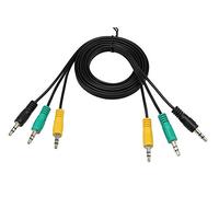 Câble Audio de 3,5 mm, zdyCGTime 3 vers 3 3,5 mm Jack mâle vers mâle stéréo Audio câble auxiliaire Cordon pour 5.1 Logitech Enceintes d'ordinateur (1,5 m/1.5 m)