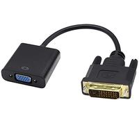 zdyCGTime Câble connecteur DVI-D (24 + 1) mâle vers VGA Femelle,Convertisseur Audio vidéo Haute Vitesse 1080P,Convient aux Jeux,DVD,Portable,projecteur HDTV et Autres appareils DVI.(24cm/1Pièce)