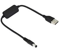 zdyCGTime Câble d'appoint USB2.0 mâle vers DC5.5 * 2.1mm mâle,Câble d'appoint DC avec interrupteur,USB 9v/5v,adapté aux claviers, routeurs,mini haut-parleurs,ventilateurs USB,etc.(0,3M /1Pièce)