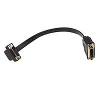zdyCGTime Câble d'extension DVI, 0,3 m Plat fin DVI-D Dual Link 24 + 1 vidéo numérique Angle de 90 degrés câble d'extension mâle vers DVI femelle