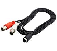 zdyCGTime Câble d'extension répartiteur en Y 4 Broches Mini DIN S-Vidéo mâle vers 2 BNC Femelle. de Signal vidéo pour appareils tels Que Les oscilloscopes et Les moniteurs (26 cm), 1.5M