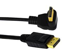 zdyCGTime Câble DP vers DP, câble adaptateur d'extension audio et vidéo mâle à 90 degrés vers le haut Displayport mâle vers Displayport.(30cm/1 pièce)