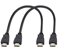 zdyCGTime Câble HDMI mâle vers HDMI mâle,Câble HD HDMI mâle 1080P 4K @40HZ,Compatible avec les téléviseurs LCD,projecteurs,décodeurs,Xbox et autres appareils avec interface HDMI.(45cm/2Pièce)