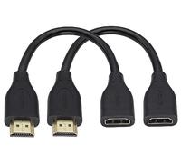 zdyCGTime Câble Mini HDMI Haute Vitesse 1080P 4k,Câble Mini HDMI mâle vers HDMI Femelle Standard,Compatible avec Les Appareil Photo Fuji,caméscop et Autres appareils à Mini Interface HDMI.(2Pièces)