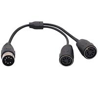 zdyCGTime Câble séparateur Din à 7 broches 1 adaptateur mâle à 2 femelles pour fiche DIN Y pour système stéréo,Compatible avec Bang Olufsen Naim à quatre canaux (30 cm / 1 pi à 7 broches)