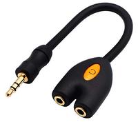 zdyCGTime Câble séparateur en Y pour Casque 3,5mm,câble Audio 3broches 3,5mm mâle à 2ports 3,5mm Femelle,utilisé pour l'adaptateur séparateur de Casque,téléphone Intelligent,Tablette,MP4.(17,5cm)