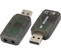 zdyCGTime Carte Son stéréo USB Externe 5.1,Adaptateur Audio virtuel 5.1 canaux USB 2.0 vers 3D,Compatible avec Windows et PC,Ordinateur Portable,Plug and Play.(Pack de 2 / Noir)