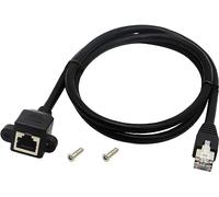 zdyCGTime Cat6 RJ45 mâle vers Femelle Vis Montage sur Panneau réseau LAN Ethernet câble d'extension 1 m