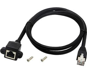 zdyCGTime Cat6 RJ45 mâle vers Femelle Vis Montage sur Panneau réseau LAN Ethernet câble d'extension 1 m