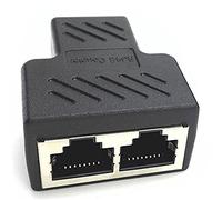 zdyCGTime connecteur LAN RJ45 adaptateur répartiteur 1 Femelle vers 2 femelle, convient pour Super Ethernetï de catégorie 5 ¼ Ethernet de catégorie 6