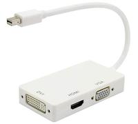 zdyCGTime Convertisseur Mini DP 3-en-1 1080P,convertisseur vidéo Mini DP mâle vers HDMI/VGA/DVI Femelle,Compatible avec Interface Mini DP Portables,moniteurs,HDTV,projecteurs et Autres appareils.