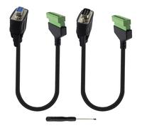 zdyCGTime DB9 Câble D'extension de Terminal à vis RS232 D-Sub Série 9 Broches Port à 8 Broches/Câble de Connecteur de Terminal à vis Sans Soudure Pour Communication de Données PC (30cm/M/F-2 Pack)