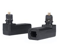 zdyCGTime Digital Fibre Optique Toslink à Angle Droit à 90 degrés Femelle vers 2,5 mm Mini connecteur Audio Optique mâle Adaptateur