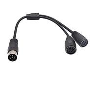 zdyCGTime Din adaptateur séparateur 8 broches 1mâle à 2femelle câble de haut-parleur audio Din d'extension de distributeur de contrôle de signal Système stéréo.(30 cm/1pi 8 broches)