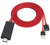 zdyCGTime HD Mâle vers 2 Câble USB Femelle/Mâle,Téléphone et Tablette HDMI Même Câble d'écran 2 en 1,1080P/60HZ 2.4G HDMI HDTV,Utilisé pour HDTV,Projecteur,Moniteur,etc.(1m/1Pièces)