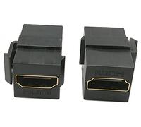 zdyCGTime HDMI Keystone Jack Inserts, (2-Pack) HDMI Keystone Femelle vers Femelle coupleur Snap-in pour Plaque Murale - Noir