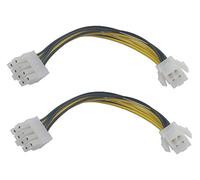 zdyCGTime Lot de 2 4 broches mâle vers 8 broches femelle PCI Express câble d'alimentation.