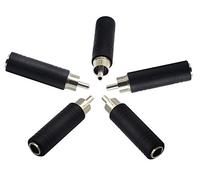 zdyCGTime Lot de 5 adaptateurs RCA mâles 6,35 mm vers RCA mâle vers 6,35 mm Mono Femelle pour Micro Audio Femelle