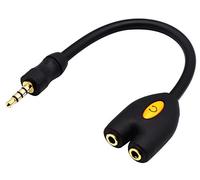 zdyCGTime Microphone AUX 4pôles 3,5mm mâle à 2ports 3,5mm Femelle pour Casque et Audio stéréo,Câble séparateur,Y pour Casque Audio 3,5mm,pour Casques,pour Smartphones,(17,5cm)