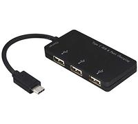 zdyCGTime Moyeu de Type C 1 à 3,Répartiteur USB C mâle vers 3 USB 2.0+1 Type C Femelle,Compatible avec Portable,téléphones Mobiles,disques U,lecteurs de Cartes et Autres périphériques USB.(21cm)