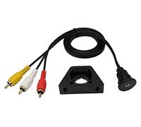 zdyCGTime RCA Dash Montage encastré câble 0,9 m 1 metre 3RCA mâle vers 3.5 mm femelle Panneau de tableau de bord aux extension Flush Mount câble pour voiture bateau Moto et bien d'autres