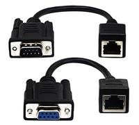 zdyCGTime RJ45 vers RS232 Câble, Port série DB9 9 Broches Femelle et Mâle vers RJ45 Femelle Cat5/6 Ethernet/LAN Console (18 cm/17,8 cm) Lot de 2