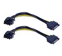 zdyCGTime SATA 15 broches mâle vers 8 broches (6 + 2 broches) PCI-Express carte vidéo femelle câble adaptateur d'alimentation