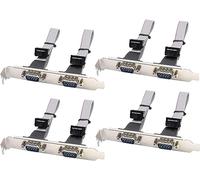 zdyCGTime Support De Port Série DB9 à en-tête 10 Broches,Port DB9 Male vers connecteur Female 10 Broches Carte mère d'ordinateur à Cadre série Câble. (12 Pouces / 4 pièces)(2 Port)