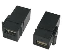 zdyCGTime USB 2.0 Keystone Jack Inserts, (2-Pack) Adaptateurs USB 2.0 Connecteur Femelle vers Femelle pour Plaque Murale Outlet Panel-Black