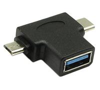 zdyCGTime USB 3.0 au Type C + Adaptateur Micro USB, 3 en 1 avec Micro USB Type C connecteur Adaptateur OTG,Compatible avec Tout Appareil doté d'une Interface USB C.(Noir)