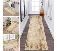 ZDYHMrj Tapis de couloir, antidérapant, 40 x 60 cm, marron, lavable, moderne, pour couloir, cuisine, entrée, salon