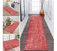 ZDYHMrj Tapis de couloir, antidérapant, 40 x 60 cm, rouge foncé, lavable, moderne, pour couloir, cuisine, entrée, salon