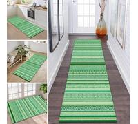 ZDYHMrj Tapis de couloir, antidérapant, 40 x 60 cm, vert, lavable, moderne, pour couloir, cuisine, entrée, salon