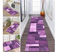 ZDYHMrj Tapis de couloir, antidérapant, 40 x 60 cm, violet, lavable, moderne, pour couloir, cuisine, entrée, salon