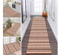 ZDYHMrj Tapis de couloir, antidérapant, 70 x 120 cm, 3D marocain, lavable, moderne, pour couloir, cuisine, entrée, salon