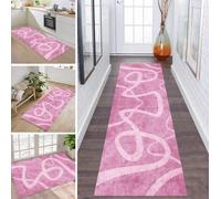 ZDYHMrj Tapis de Cuisine Devant evier Long Lavable antiderapant Tapis de Passage Couloir 60X500CM Rose Tapis Salon Chambre d'enfant Hall Paillassons d'entrée intérieurs