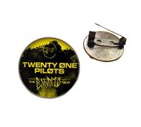 ZDYING Twenty One Pilots Metal Badge Cabochon en verre Rond Broche Sac Vêtements Chapeau Accessoires pour fans Bijoux Cadeau Cg001, Verre