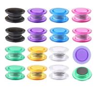 ZDZBLX Lot de 28 aimants de réfrigérateur, 7 couleurs, résistants, colorés, petits aimants ronds transparents décoratifs pour réfrigérateur, tableau blanc, casier