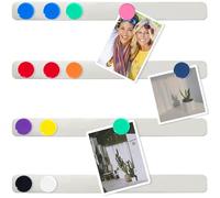 ZDZBLX Tableau Magnetique Mural, Plaque Magnétique, Tableau Aimanté Bande Magnetique Tableau Affichage Mural Tableau Mémo Auto-Adhésif avec 10 Pcs Colorés Aimants pour Famille Bureau Frigo Photo,4 Pcs