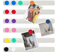 ZDZBLX Tableau Magnetique Mural, Plaque Magnétique, Tableau Aimanté Bande Magnetique Tableau Affichage Mural Tableau Mémo Auto-Adhésif avec 10 Pcs Colorés Aimants pour Famille Bureau Frigo Photo,6 Pcs