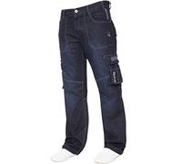 Ze ENZO Hommes Coupe standard résistant TRAVAIL CARGO COMBAT UTILITAIRE JEANS PANTALON
