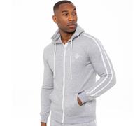 Ze Enzo Sweat À Capuche Homme Polaire Rayé Zippé Complet Poche Sport