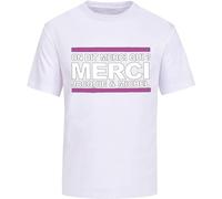 ZE YUAN Men Jacquie Et Michel on Dit Merci Qui Sexe Dispo De White T-Shirt White M
