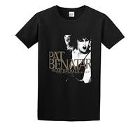 ZE YUAN Men's Summer T-Shirt Pat Benatar Heartbreaker Men's T-Shir Black XXL