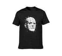 ZE YUAN Men's T-Shirt Feel Soft Pinhead Hellraiser 1980S Horror Devil Demon Movie Double Stitch Sleeves and Hem Black XL