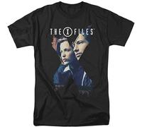 ZE YUAN Men's X-Files Horror Sci-FI Thriller TV Series Mulder&Scully X Agents Adult T-Shirt Black L