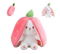 ZEACCT 1 Jouet en Peluche Lapin Câlin, Peluche Lapin de Pâques, Jouet en Peluche Lapin Mignon, Jouets Créatifs Lapin Kawaii, Lapin en Peluche, pour Filles Garçons Cadeaux de Fête des Enfants (Rose)